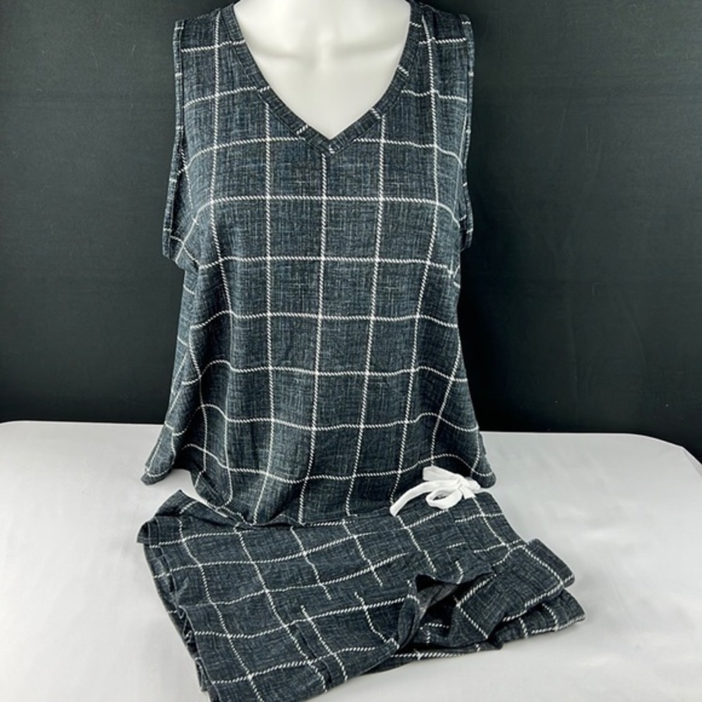 Jaclyn Intimates, ‘Black Plaid’ PJ Set SZ: XLarge. NWT